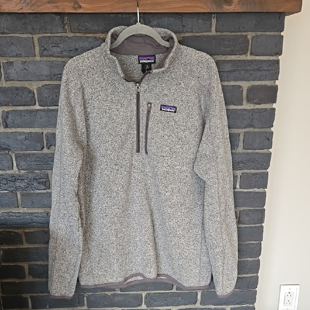 Patagonia Gray Quarter-Zip Fleece Pullover